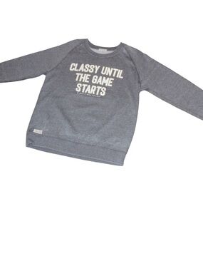 Simply Southern Gray Crewneck Sweatshirt with Cream Graphic
